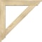 Ekena Millwork Traditional Traditional Rough Sawn Bracket w/ Offset Brace, Douglas Fir, 6"W x 32"D x 32"H BKT0604X32X32TRA01RDF - alternate 2